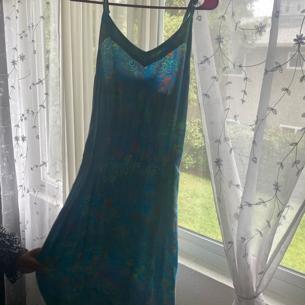 Chic Blue Floral Chemise